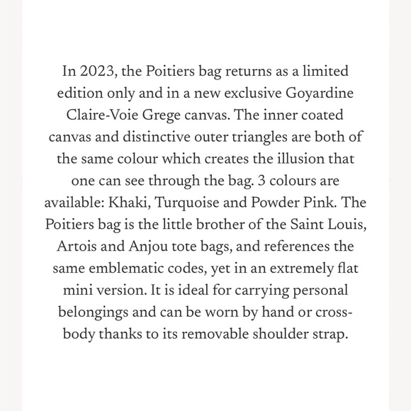 NEW LIMITED EDITION POITIERS GOYARD PINK GREGE - Picture 13 of 13